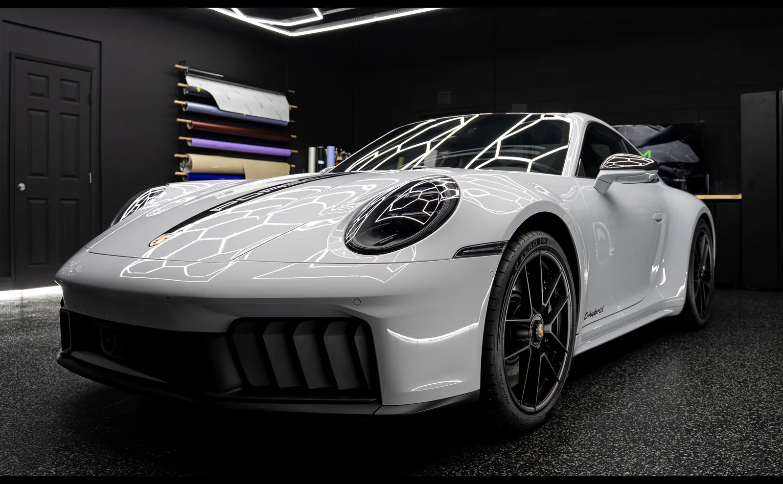 Light grey Porsche 911 Carrera GTS with full body paint protection film